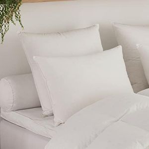 DODO | Oreiller Micro Green Ferme 60x60 I Toucher Duvet Ultra-Confort I Fibres Recyclées Éco-Responsables I Enveloppe Percale de Coton I Fabriqué en France
