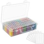 HANDI STITCH 60,000 Pack Diamond Painting Round Diamonds - 60 Colours - 64 Small Containers with Storage Box & Labels - Replacement Diamond Beads for Cross Stitch DIY, Crafts & Freestyle Art