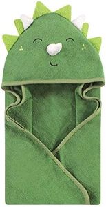 Hudson Baby Unisex Baby Cotton Animal Face Hooded Towel, Dinosaur, One Size