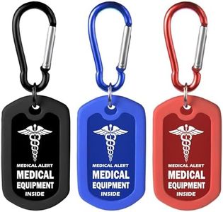 mnmoom mnmoom Medical Equipment Luggage Tag -Aluminum Travel Essentials Medical Luggage Tag (3 Pack Mix)