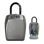 MASTER LOCK High Security Portable Key Safe with Shackle, Medium 105 x 188 x 43 mm, Outdoor, for Home Office Industries Vehicles