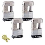 Master Lock - (4) Keyed Alike Trailer & Multi Purpose Padlocks, 37KA-4