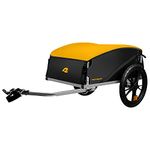 Retrospec Rover Hauler Cargo Bike Trailer Folding Frame and Weather Resistant Fabric Large Cargo Carrier Fits 20” - 29” Bicycle Wheels Safety Flag and Reflectors