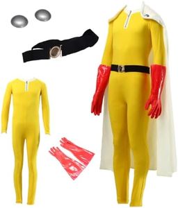 ZYGXRRCY US size Comic cosplay costumes Men's yellow jumpsuit party suit (X-Small)