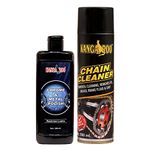 Kangaroo® Chain Cleaner Spray 500 ML with Chorme Metal Polish 200 ML for Metal Parts Shiner (Chain Cleaner with Metal Polish)