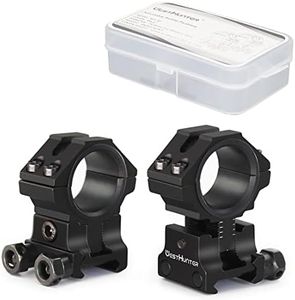 WestHunter Optics Adjustable Height Picatinny Scope Rings, 1 Inch 30 mm Precision Scope Mount | Black