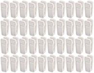 KISEER Plastic Baby Hanger Clips, 40 Pcs Slim-line Finger Clips Set Clothes Hanger Velvet Hanger (White)