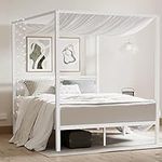 ikalido Full Size Metal Canopy Bed 