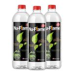 Nu-Flame, 3-Pack, 1-Liter Bottles, Ethanol Fuel for Indoor & Outdoor Ventless Fire Pits, Recycled and Eco-Friendly, Smoke-Free Fuel