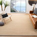 Safavieh Natural Fiber Collection 6' x 9' Maize/Grey NF141G Border Sisal Area Rug