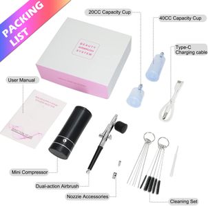 Ykall Airbrush Kit – Black, Portable Spray Painting Set