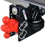 Shocker HD Max Black Air Hitch with Combo Ball, Fits 3" Hitch Red Combo 2" & 2-5/16" Balls