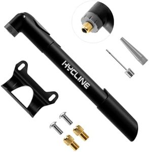 Hycline Portable Mini Bike Pump – High Pressure (120 PSI Max), Aluminium Alloy Bicycle Tyre Pump for Road, MTB & BMX Bikes – Fits Presta & Schrader Valves, Includes Needles for Sports Balls