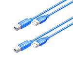2PCS USB Data Sync Cable for Arduino UNO, Mega, Printer Cable, Type A Male to Type B Male USB 2.0 Cable, 3 ft/100cm