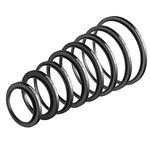 Neewer® 8 Pieces Step-up Adapter Ring Set Made of Premium Anodized Aluminum, includes: 49-52mm, 52-55mm, 55-58mm, 58-62mm, 62-67mm, 67-72mm, 72-77mm, 77-82mm-Black