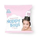 KARAN KING 400 Antibacterial Nappy Bags - Scented Diaper Sacks for Travel, Ensuring Easy-Tie Nappy Disposal on the Go (Kids, Toddlers,Diaper,Baby Products)