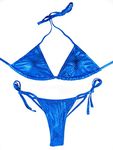 New, never worn practice bikini/posing suit/competition bikini - Shiny blue