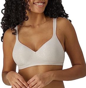 Bali Women's Comfort Revolution Wireless Bra, Full-Coverage Wirefree Bra, Cool Comfort Fabric, Rosewood Swirl, 42B