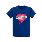 TheYaYaCafe Yaya Cafe� Printed Cotton T-Shirt for Kid Unisex Happy Mother's Day Mommy - Blue - 5-7 Years