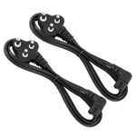 Storite 2 Pack 3 Mtr 2-Pin Universal AC Laptop Power Cable Cord 2 Pin Plug - L Shape Adapter Charger Laptop/Camera/Printer