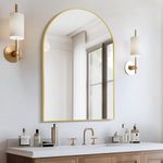COFENY Arched Mirror, 26"x38" Gold 