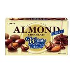 Lotte Almond Chocolate (Crisp) 2.8 oz (80 g) | Pack of 2 | Made in Japan | Japanese Chocolate | Japanese Sweets