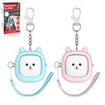 Personal Alarm, 2 Pack 130 dB Reusable Loud Siren Song Emergency Self-Defense Security Alarm Keychain with LED Light, Small Personal Sound Safety Alarm for Women, Men, Kids, Elderly