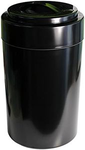 Tightvac EverythingVac Bulk Dry Goods Storage Container, 5 Pounds Plus, Solid Black Body/Cap