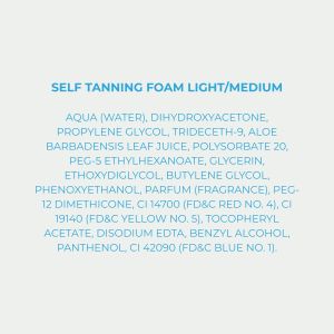 Bondi Sands Self-Tanning Foam Light/Medium – Lightweight, Buildable, 200mL