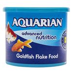 AQUARIAN Complete Nutrition, Aquarium Goldfish Food, Flakes Also Suitable for Small Pond Fish, 200 g Container