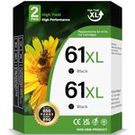 61XL Ink Cartridges for HP 61 Black Ink Cartridge for HP Ink 61 for HP 61Work with Envy 4500,5530,4502,for DeskJet 1000,2540,2512,1512,2542,3050 OfficeJet 4630,4635,Printer.