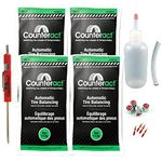 Counteract DIYK-4 Do It Yourself Tire/Wheel Balancing Beads Kit - Off -Road, Light Duty Truck Tires, (4) 4oz DIY Bead Bags, (4) Valve Caps and Cores, (1) Core Remover, Injector Bottle