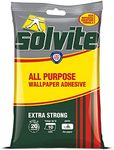 Solvite All Purpose Wallpaper Adhesive with Long-Lasting Results, Wallpaper Paste, Mixes in 20 Seconds, Hangs up to 10 Rolls, 1x185 g Sachet