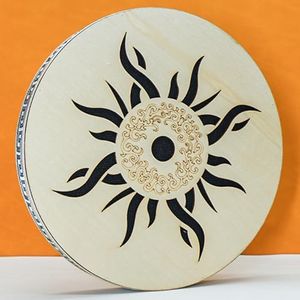 Wooden Ocean Drum Rain Disk, Stream Drum Rain Drum, Sound Healing Wave Drum, Gift For Yoga Meditation, Pleasant sound Release Pressure (10inch)