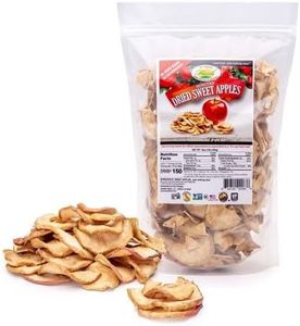 Sunrise Fresh No Sugar Added Dried Sweet Apples: Gluten-Free, Low-Calorie, No Preservatives, Unsulfured -1 lb Resealable Bag of Dehydrated Apple Slices - Delicious Dried Fruit for Healthy Snacking