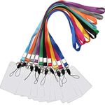 YOUOWO Lanyard with Badge Holders Neck Office Lanyards for id Holder 10 Pack ID Badges Holders for Key Kids ID Name Badge USB Stick Whistles Grey Purple,Black Blue Green Orange Lanyards