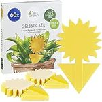 Yellow Sticky Traps Fungus Gnats: 60x Sticky Fly Trap for Indoor Plant – Yellow Sticky Fly Traps – Fungus Gnat Killer – Fruit Fly Trap by OwnGrown…