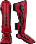 Venum Elite Shin Guards-Red/Camo - 