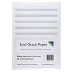 A4 Manuscript Music Paper Single Stave Staff - 30 Loose-Leaf Sheets