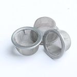 Yujianni 3pcs 0.5inch Diameter Crystal Smoking Pipe Stainless Steel Mental Screen Filter for Crystal Quartz Tobacco Pipe Use