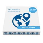 24Genetics 6-in-1 DNA Test for Ancestry (Regional), Health, Nutrigenetics, Pharmacogenomics, Skin Care and Sports. Includes at-home swab collection kit