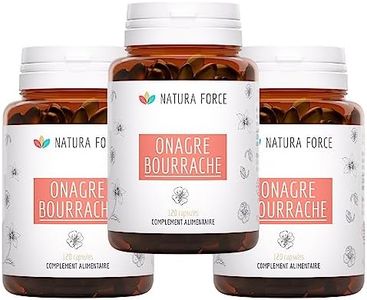NATURA FORCE - Huile Onagre Bourrache - Pressée à Froid – Certifiée Biologique - Riche en Acide Linoléique, Acide Oléique, Acide Gamma-Linolénique - 3 x 120 Capsules à base de Gélatine de Poisson