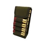 HWZ Tactical Molle 16-Hole Bullet Bags, 16 Rounds 12G Buttstock Shotgun Shell Holder Ammo Bag for Bullets Hunting (Green)