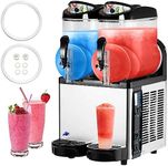 Commercial Slushy Machine 24L, 6.4 Gals Margarita Machine, 500W Frozen Drink Machine, Food-Grade PC Tanks & Stainless Steel, for Restaurants Bars Pool Parties