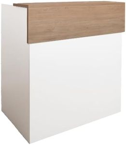 OFILIKE. Mostrador Osiris Basic. Mostrador de Recepción para Oficina, Tienda, Clínica. Fácil Montaje (120cm Ancho, Roble)
