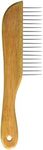 OmniPet Wooden Handle Comb for Grooming Long Haired Cats & dogs - Pet Detangler Brush for Long & Curly Hair - Comb Removes & Prevents Matted Fur - Perfecting For Cocker, Poodle mixes, Cat Undercoat