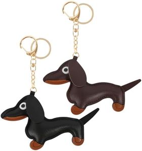2 Piezas Llavero Perro Salchicha Llaveros Personalizados Lindo Llaveros Originales Metal Llaveros Coche para Familiares Seres Queridos y Amigos