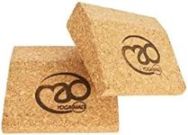 Yoga-Mad Yoga Wedge, Mini Pair of Cork Wedges, Pack of 2 Pocket Size Wedge Blocks, Eco Friendly Natural Material for Beginners and Professionals