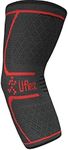 Uflex Athletics Elbow Compression Sleeve Support and Brace for Tendonitis, Arthritis, Tennis, Golf, Basketball, Sports, Weightlifting, Joint Pain Relief, Injury Recovery - Single Wrap (Large)