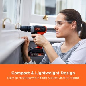 BLACK+DECKER 18V Cordless Drill – Compact Power Tool